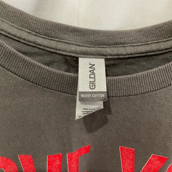 Gildan Unisex Gray T-shirt Size XL Love You/F*ck You Gray - Picture 5 of 7